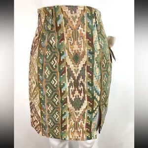 Elegant Multicolor Patterned Skirt